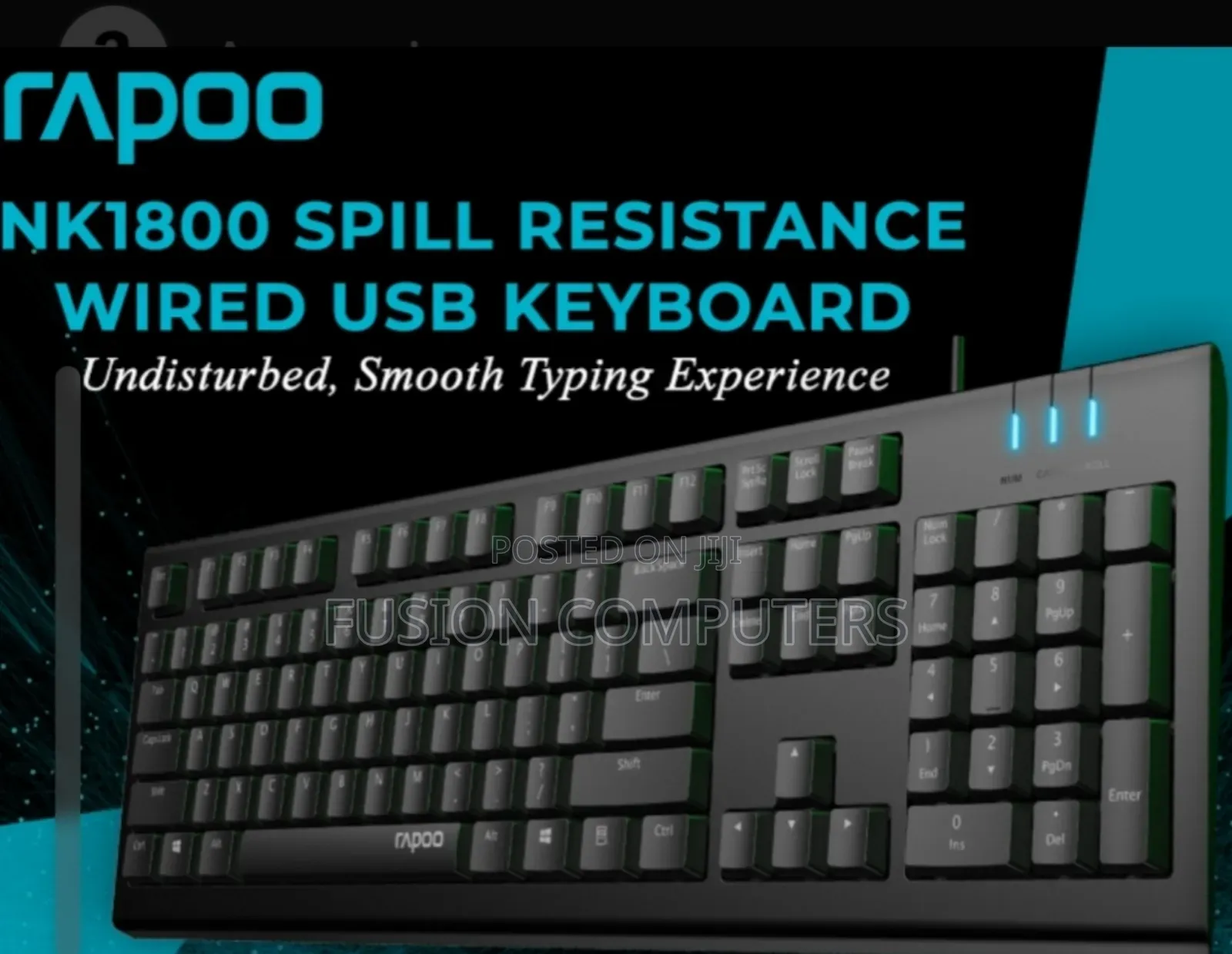 Rapoo Nk1800 Spill-resistance Wired Usb Keyboard