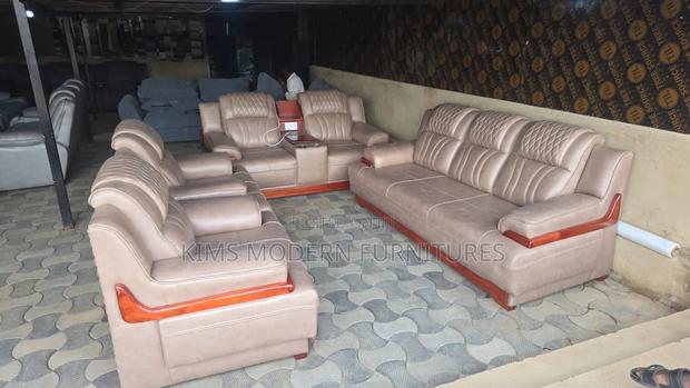 7 Seater Modern Semi Recliner Sofa With Switches