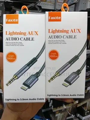 Lightning to 3.5mm Aux Audio Cable 1m Braided - Black