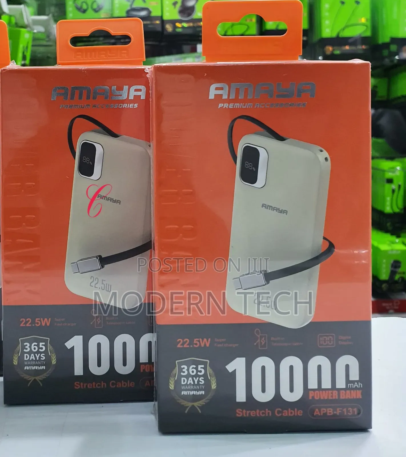 Amaya Apb-F131 – Compact 10000mah Fast Power Bank With Charging Cable