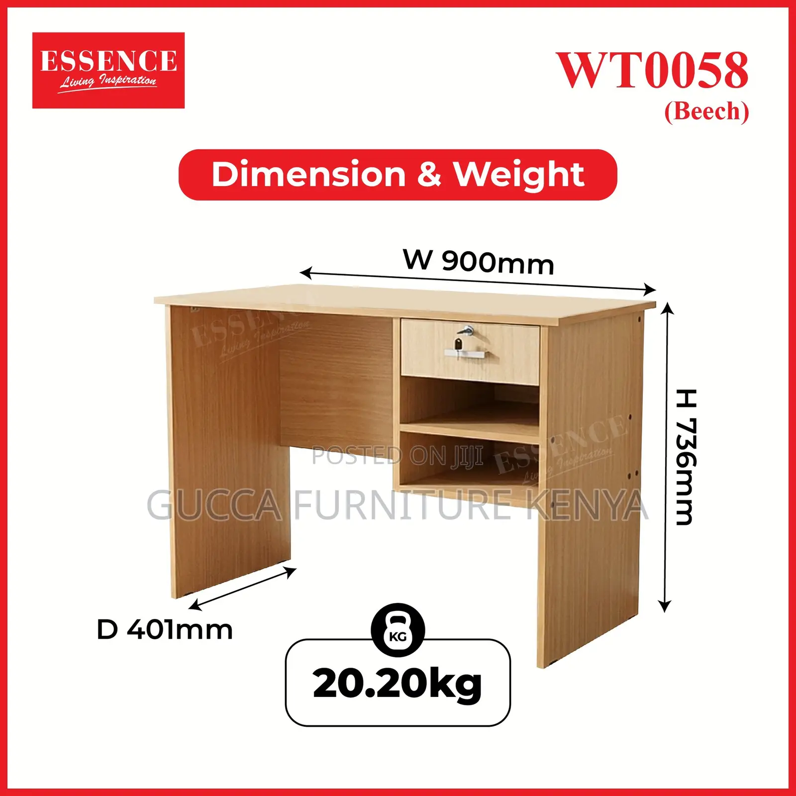 120cm Customized Office Writing Study Desk