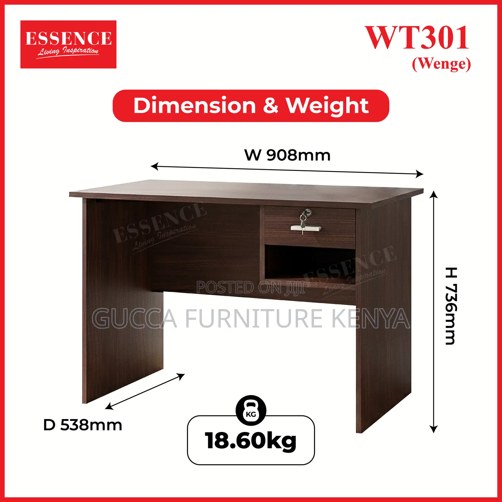 120cm Customized Office Writing Study Desk