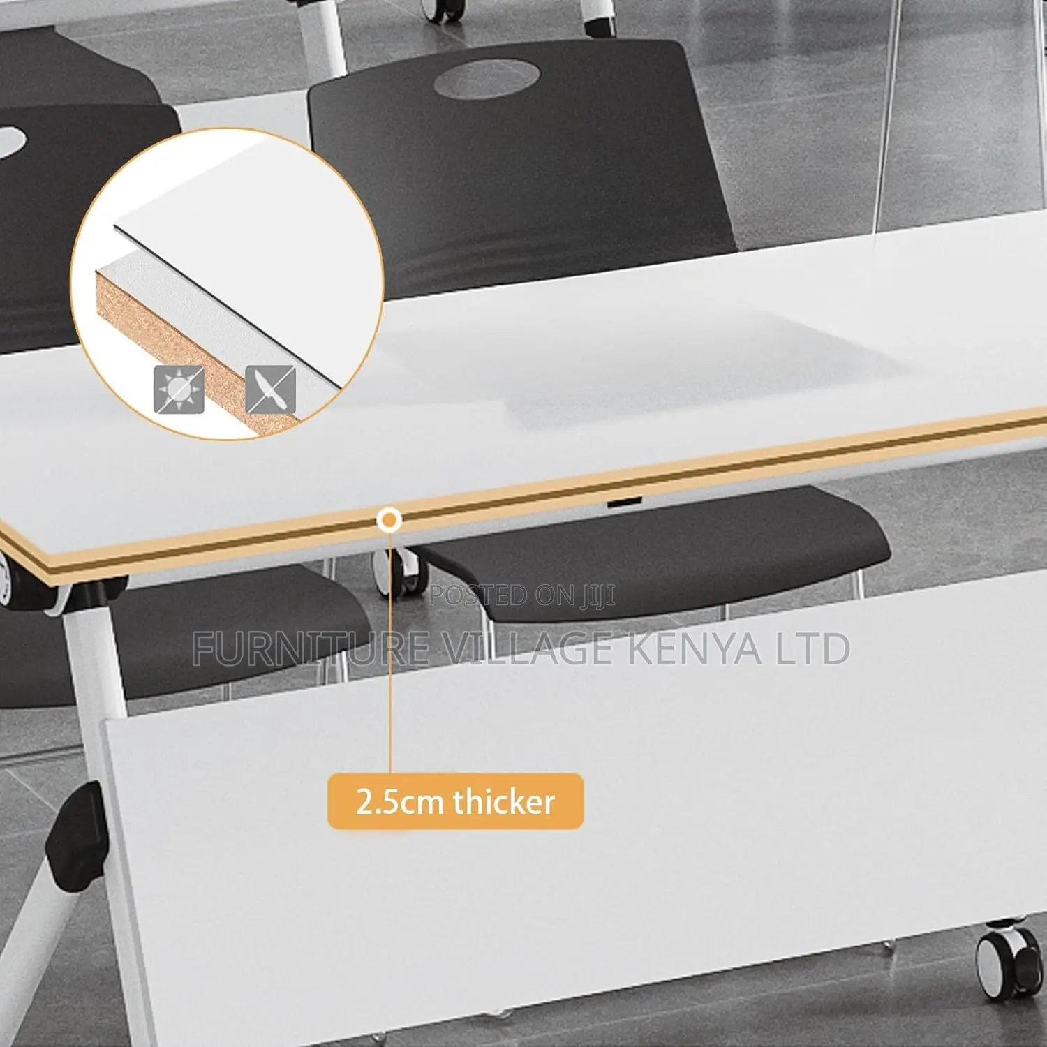Office Table ; 1.2 Meter Foldable Training Conference Table