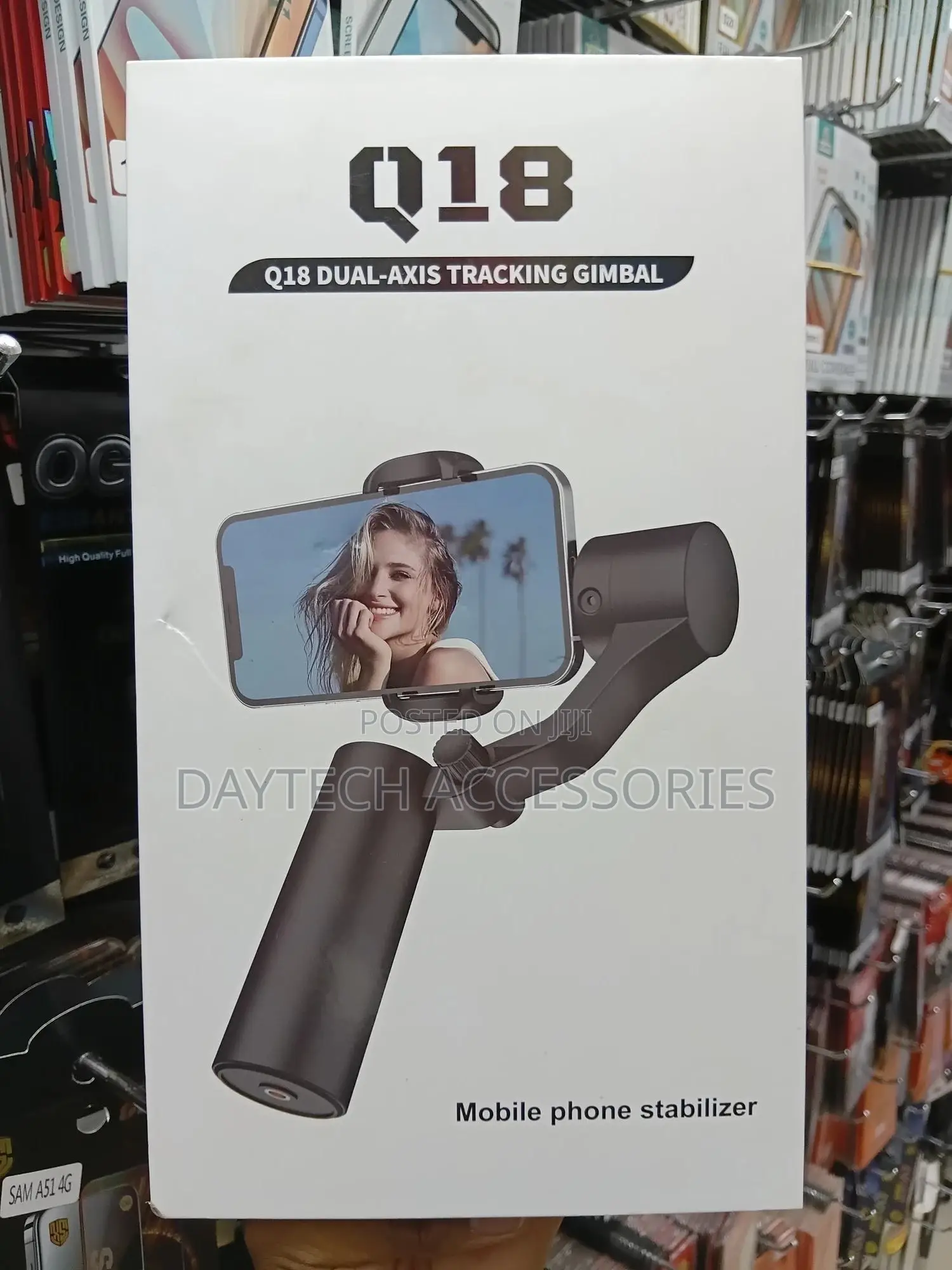Q18 Gimbal Stabilizer for Smartphones 2-Axis Selfie Stick Tripod