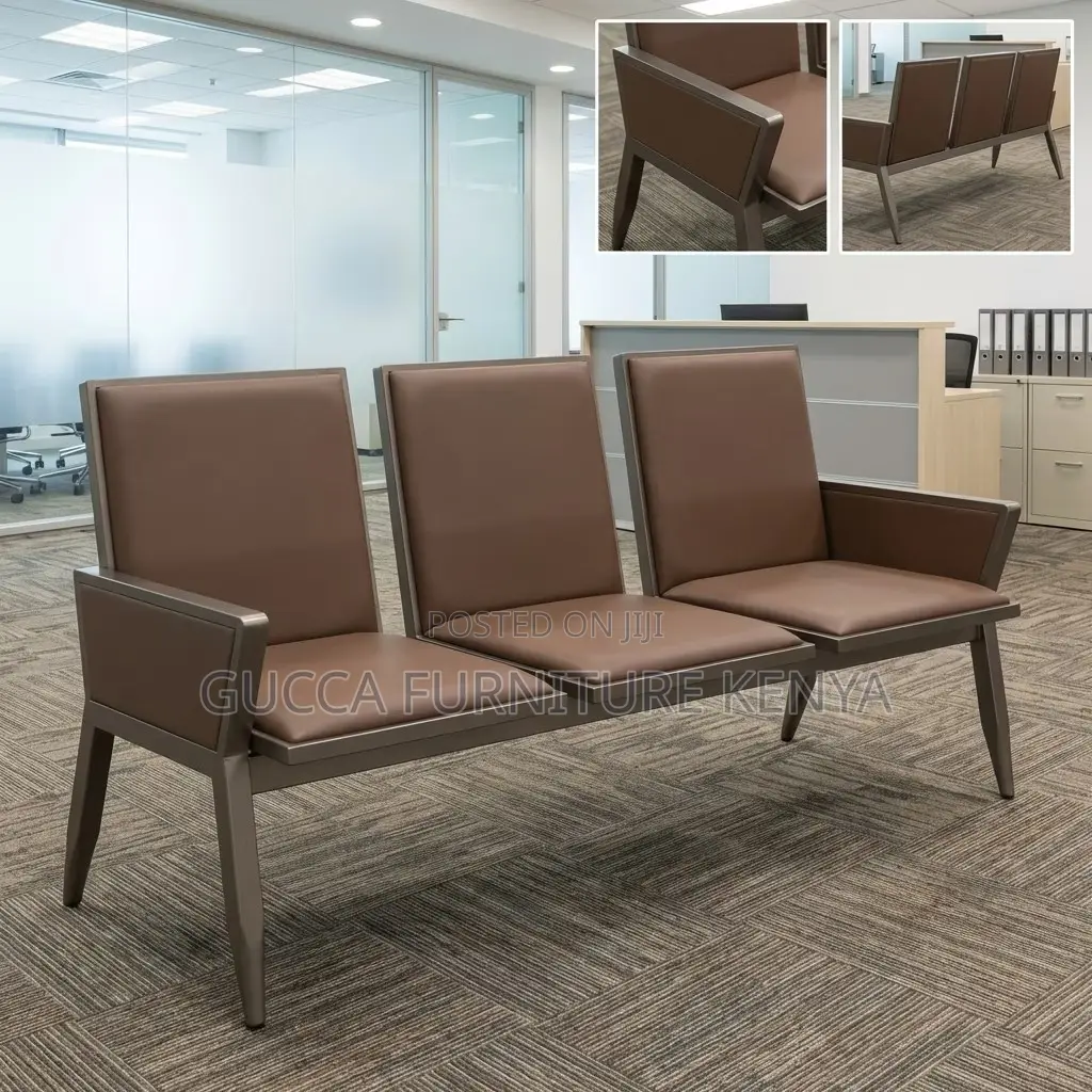 3-link Padded Modern Reception Office Bench