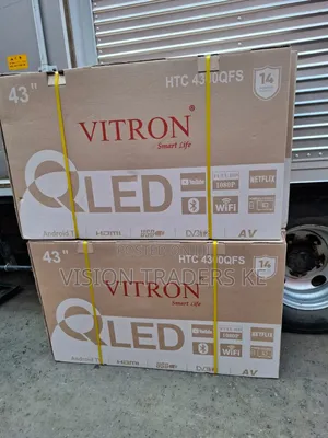 Vitron 43inches Smart Qled Frameless Tv With Bluetooth Connection