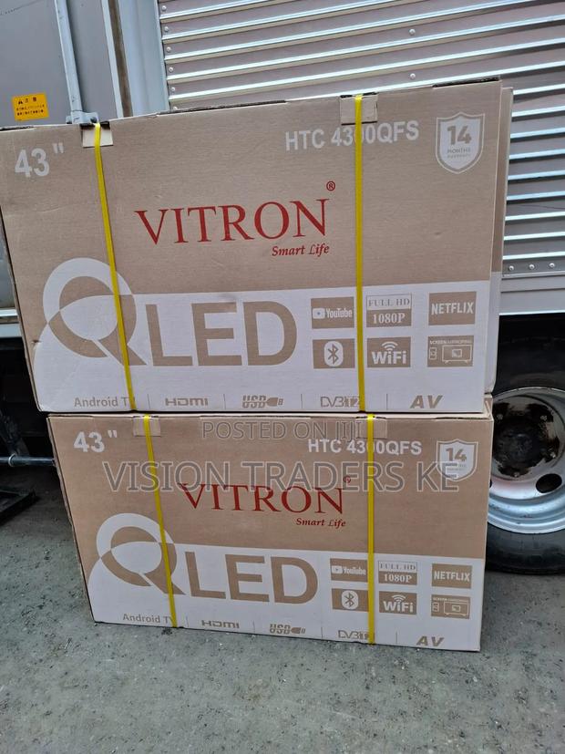 Vitron 43inches Smart Qled Frameless Tv With Bluetooth Connection - thumbnail 2