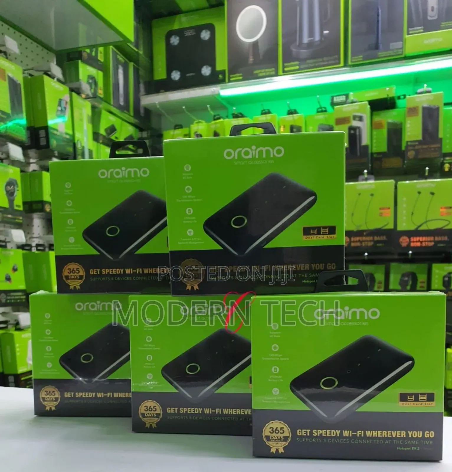 Oraimo 4g Lte Mifi Om102 – 150mbps | Dual Sim | Portable Wi‐Fi