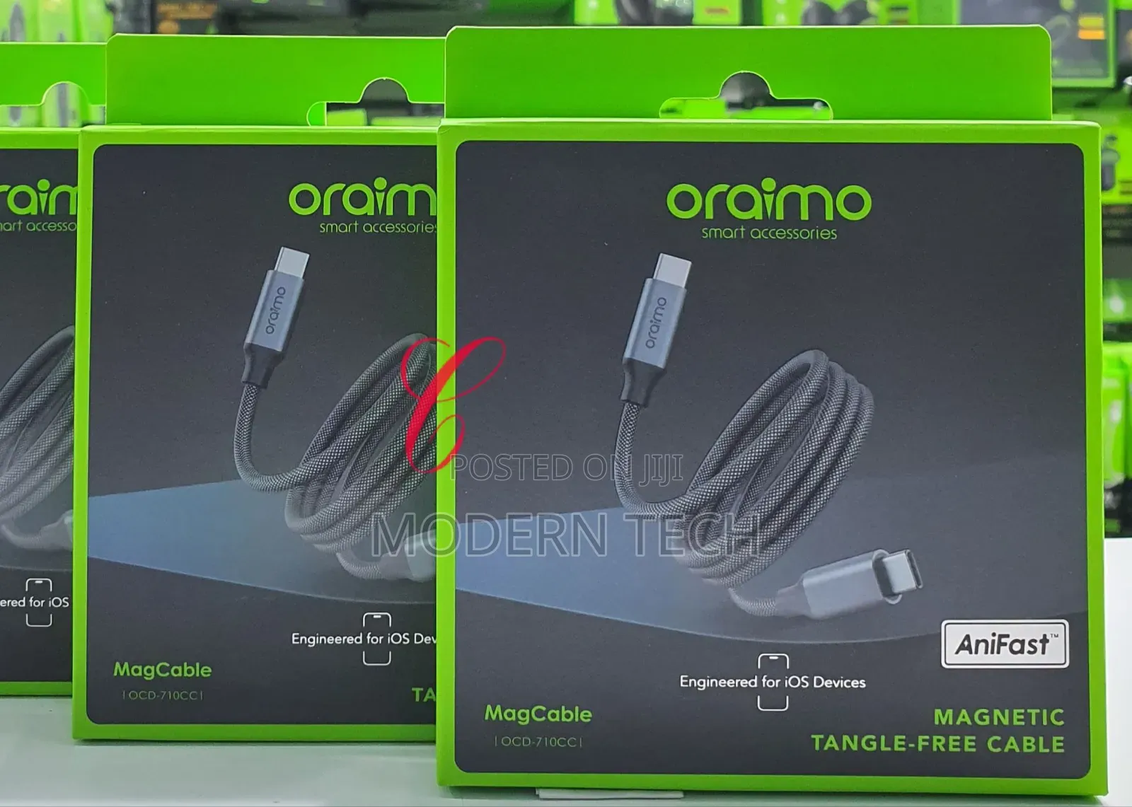 Oraimo Magcable 60w Magnetic* Tangle Free *Type-C to Type-C* Cable