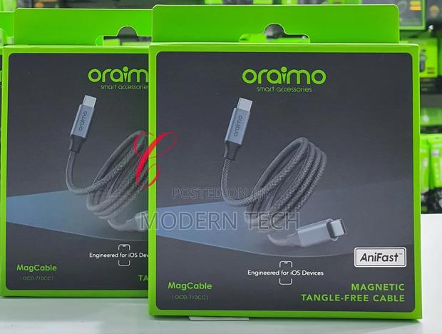 Oraimo Magcable Ocd‐710cc – 60w Magnetic Usb‐C to Usb‐C Cable (20v/3a)