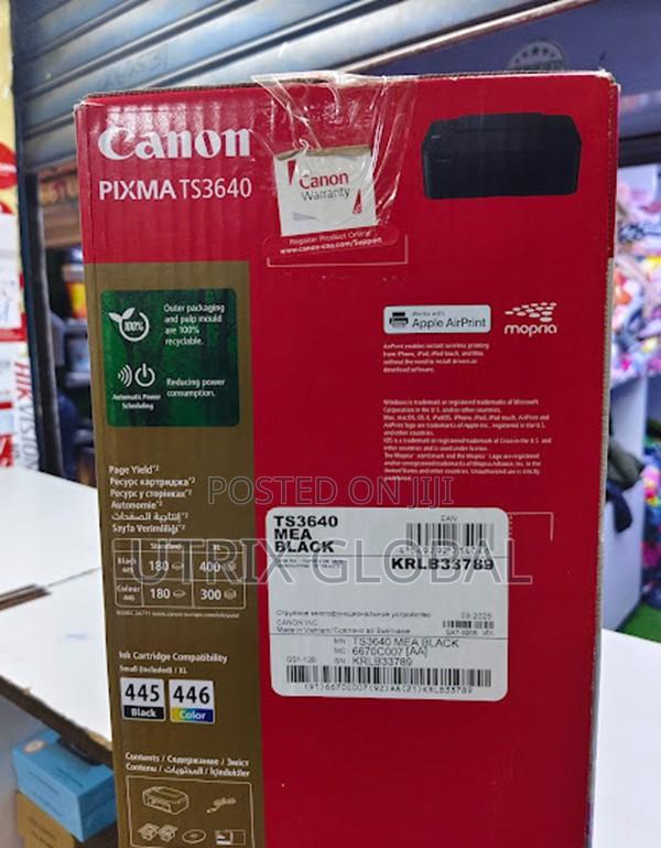 Canon Pixma Ts3640 Wifi Print Scan Copy Inkjet Printer