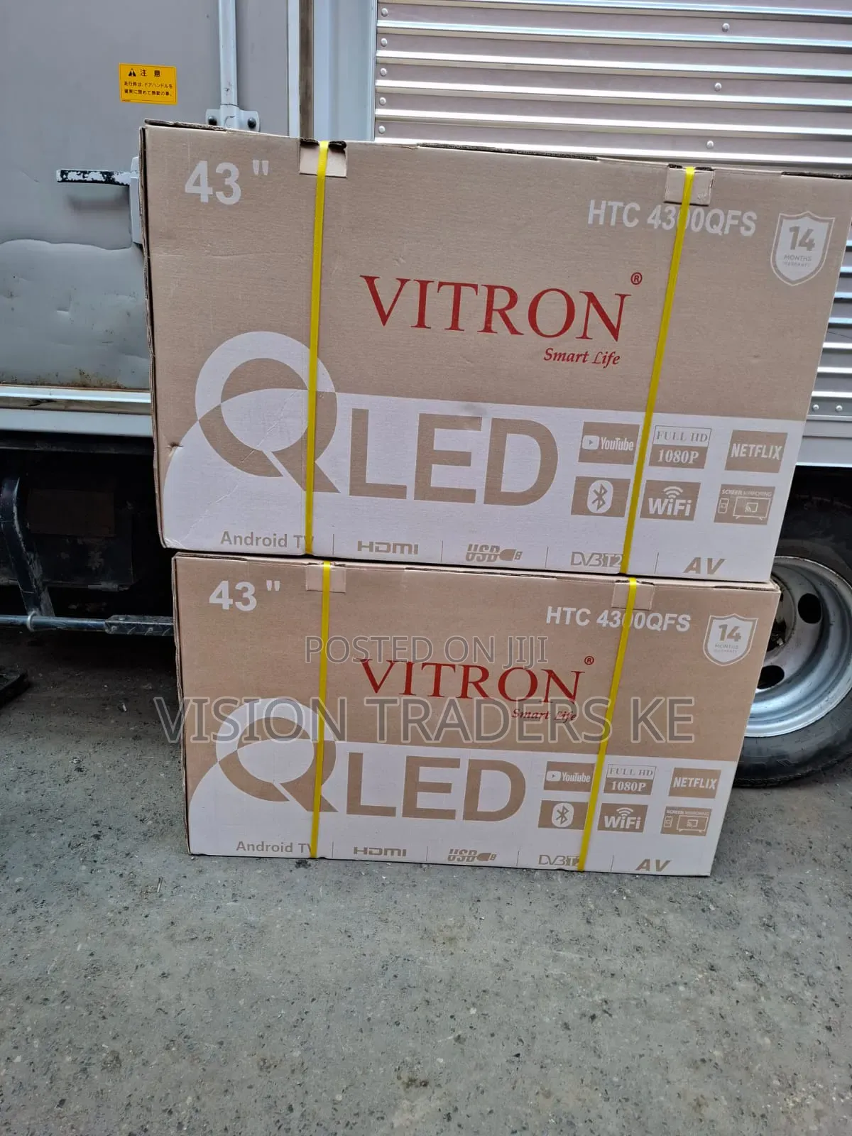 Vitron 43inches Smart Android Qled Frameless Tv With Bluetooth/Youtube
