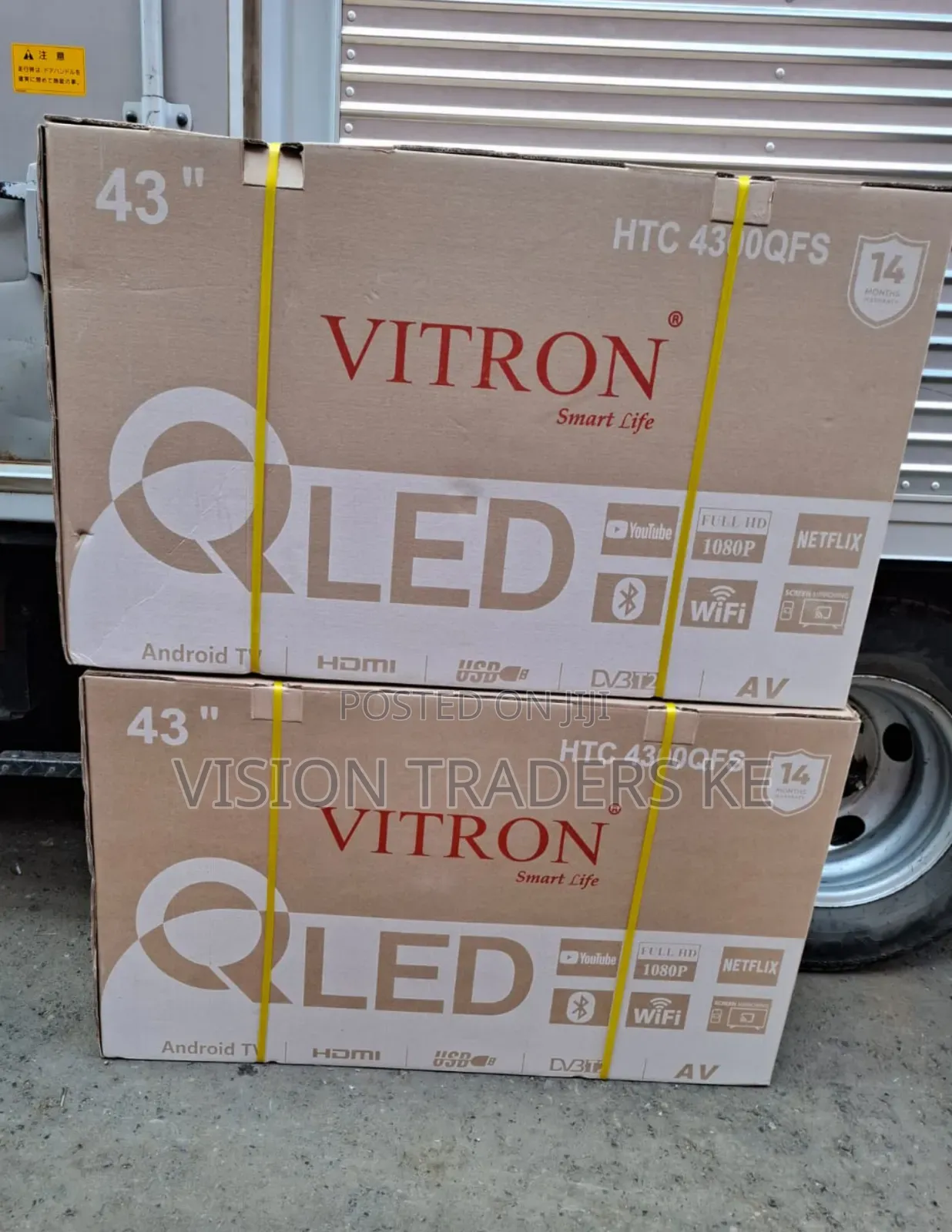 Vitron 43inches Smart Android Qled Frameless Tv With Bluetooth/Youtube