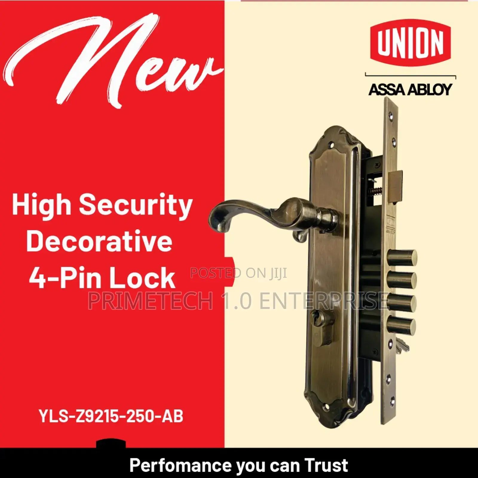 Union 4 Pin Lock 250ab-Door Lock