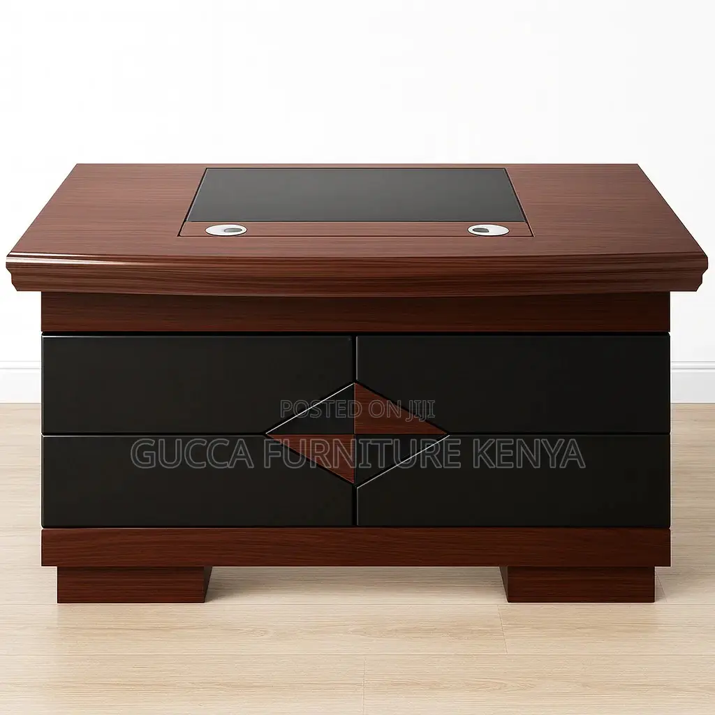 120cm Mahogany Office Desk With Drawers