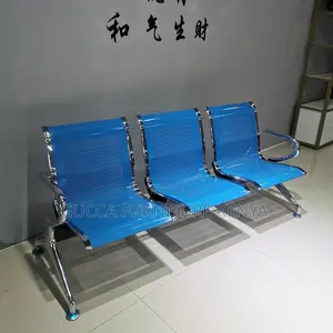 3-link Metallic Reception Office Waiting Bench