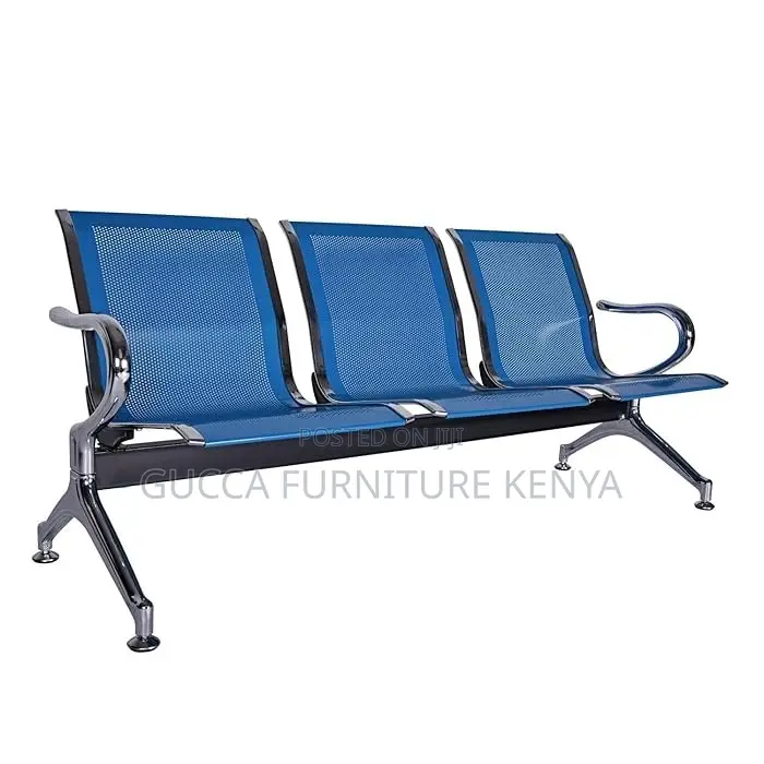 3-link Metallic Reception Office Waiting Bench