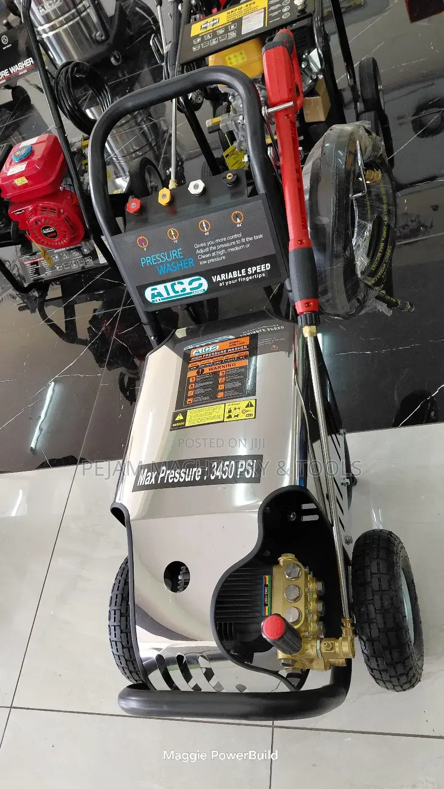 Aico Japan Electric Pressure Washer 5hp Motor 3450psi Heavyduty Gun