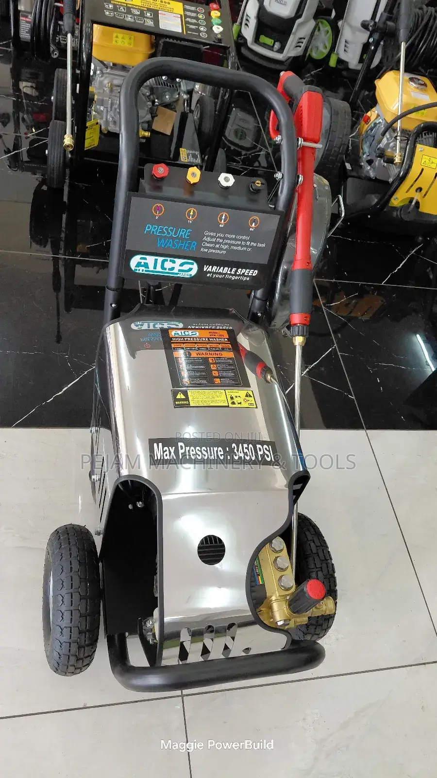 Aico Japan Electric Pressure Washer 5hp Motor 3450psi Heavyduty Gun