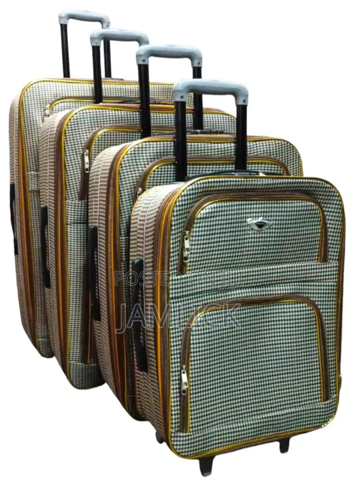 4 PCS Fabric Suitcases Set 
