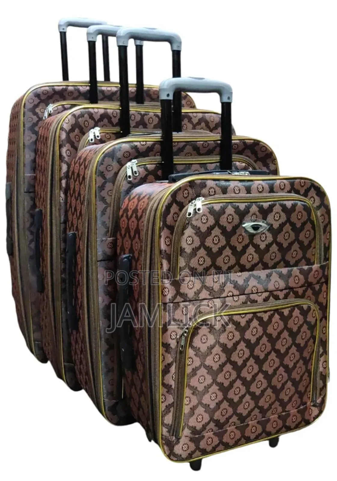 4 PCS Fabric Suitcases Set 