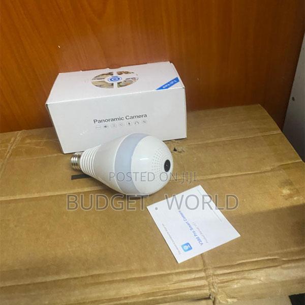 360° Panoramic Bulb CCTV Camera – Full Coverage Security
