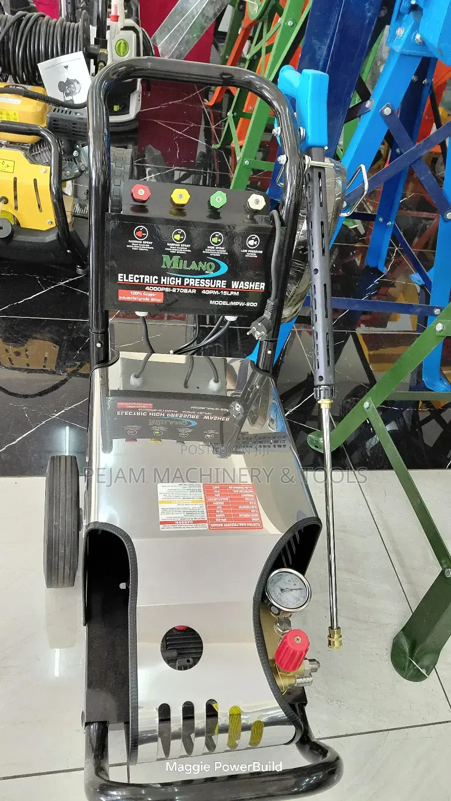 Mpw900 Milano Italia Electric Pressure Washer 4000psi 5hp Motor