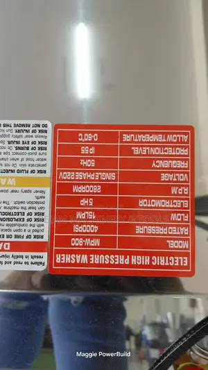 Mpw900 Milano Italia Electric Pressure Washer 4000psi 5hp Motor