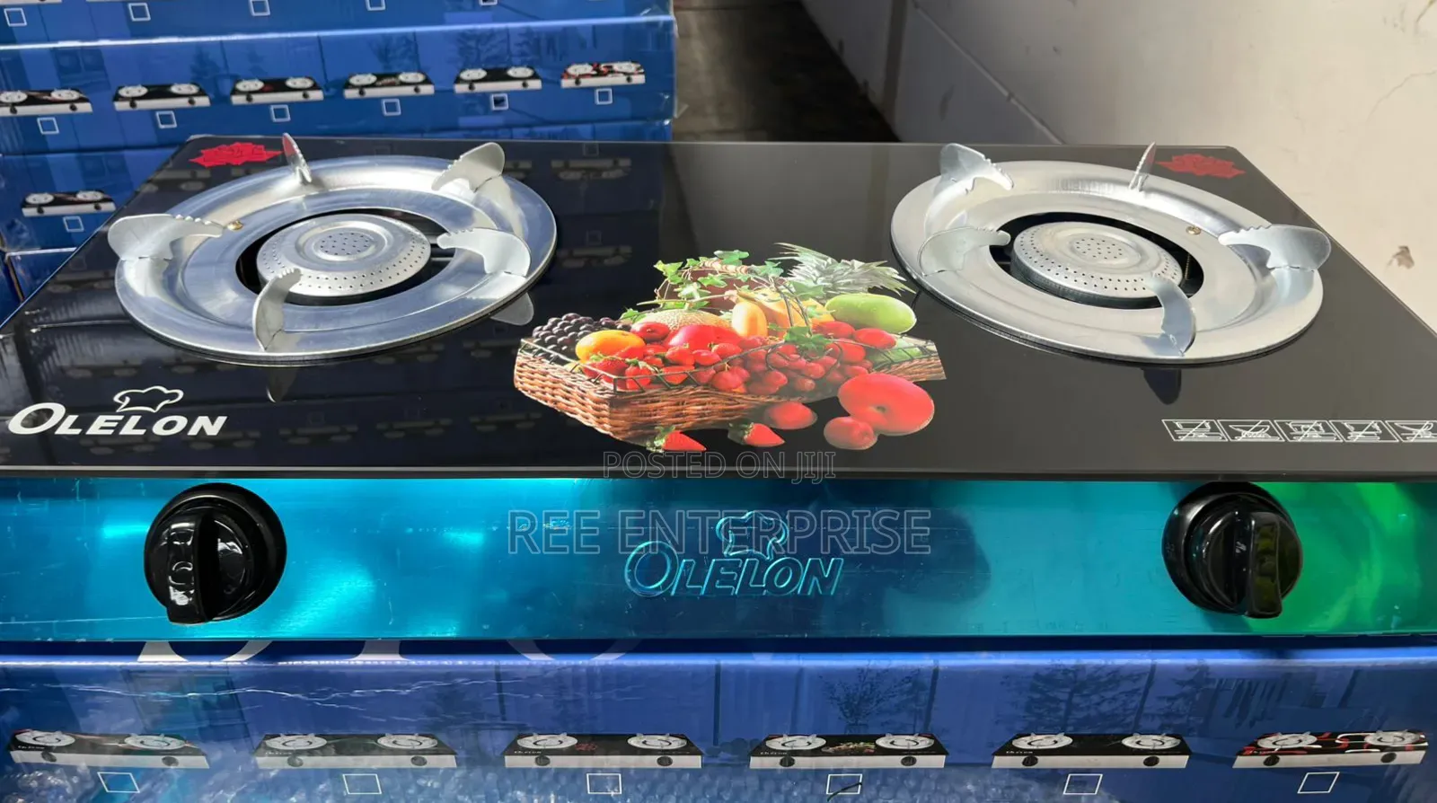 Glass Table Top Olelon 2 Burner Cooker