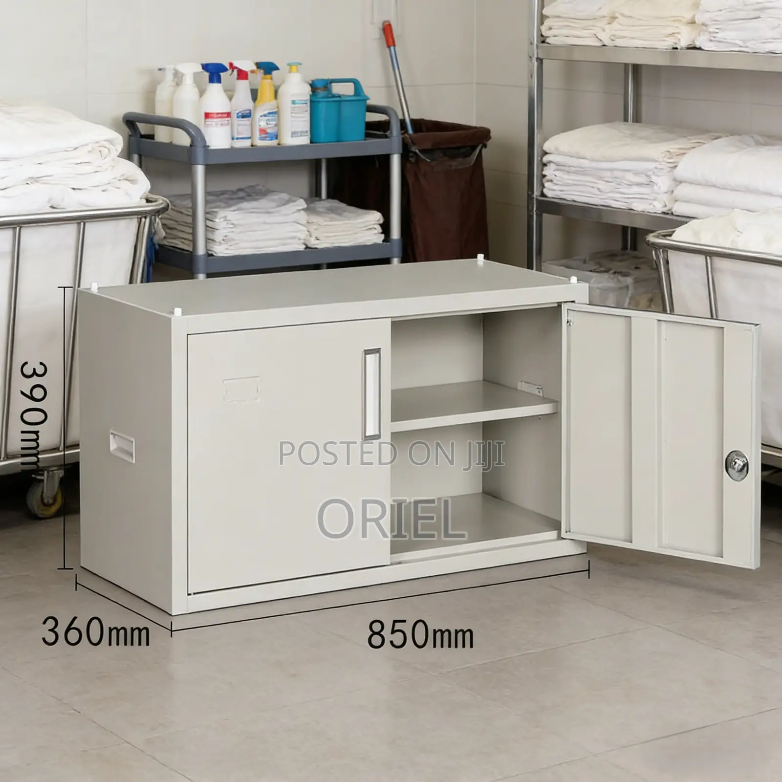 Steel Cabinet : 2-Locker Steel Office Cabinet