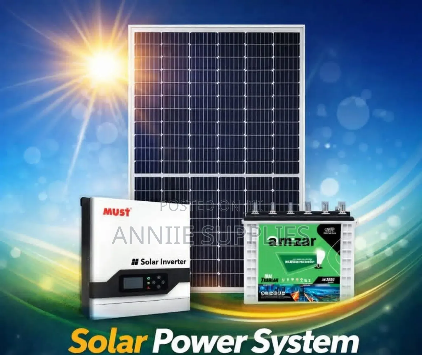 1.5kva Must Hybrid Inverter+625w Mono Solar Panel