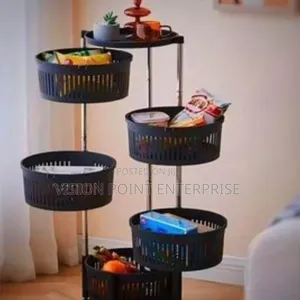 Fruit Rack 5 Tier Black