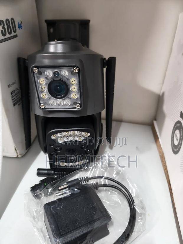 Sim Card Electric Cameras Dual Lens CCTV With Ethernet Cable - thumbnail 2