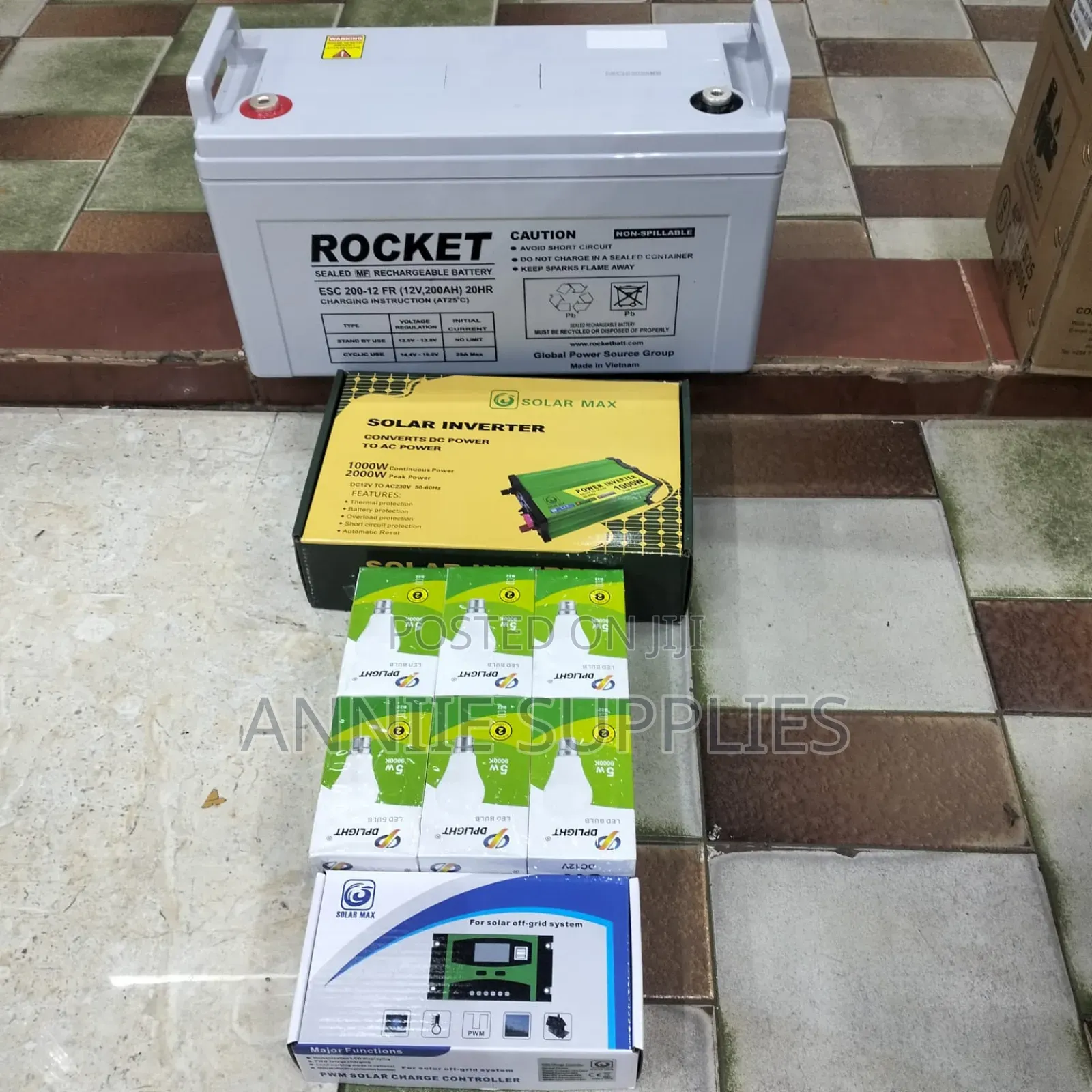 200ah Battery+300w Inverter+20ah Charge Controller