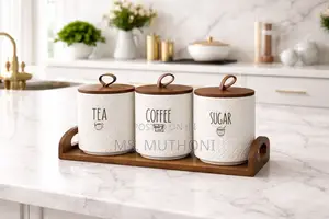 Luxury 4-Piece Canister Set (1 Tray + 3 Canisters