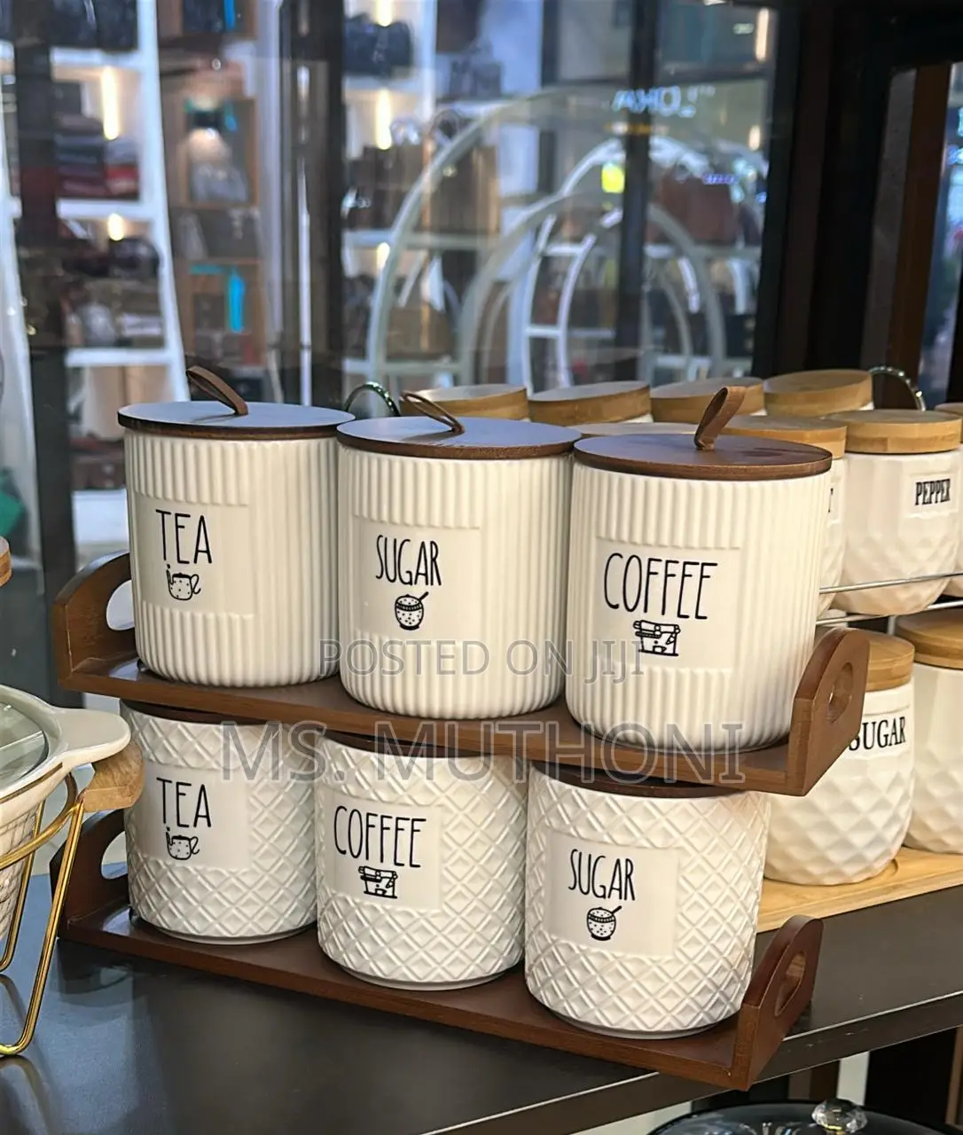 Luxury 4-Piece Canister Set (1 Tray + 3 Canisters