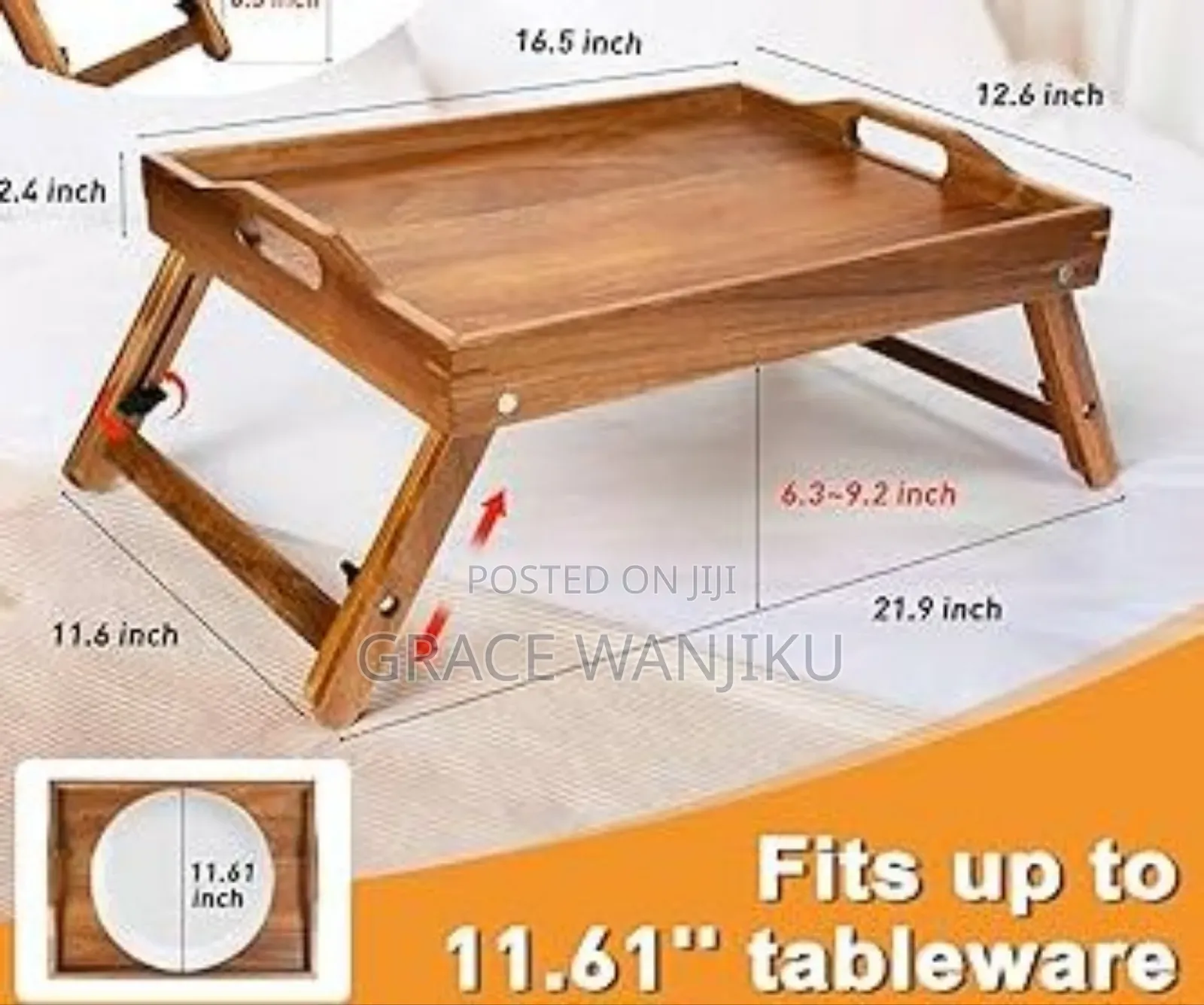 Breakfast in Bed Foldable Bamboo Tray