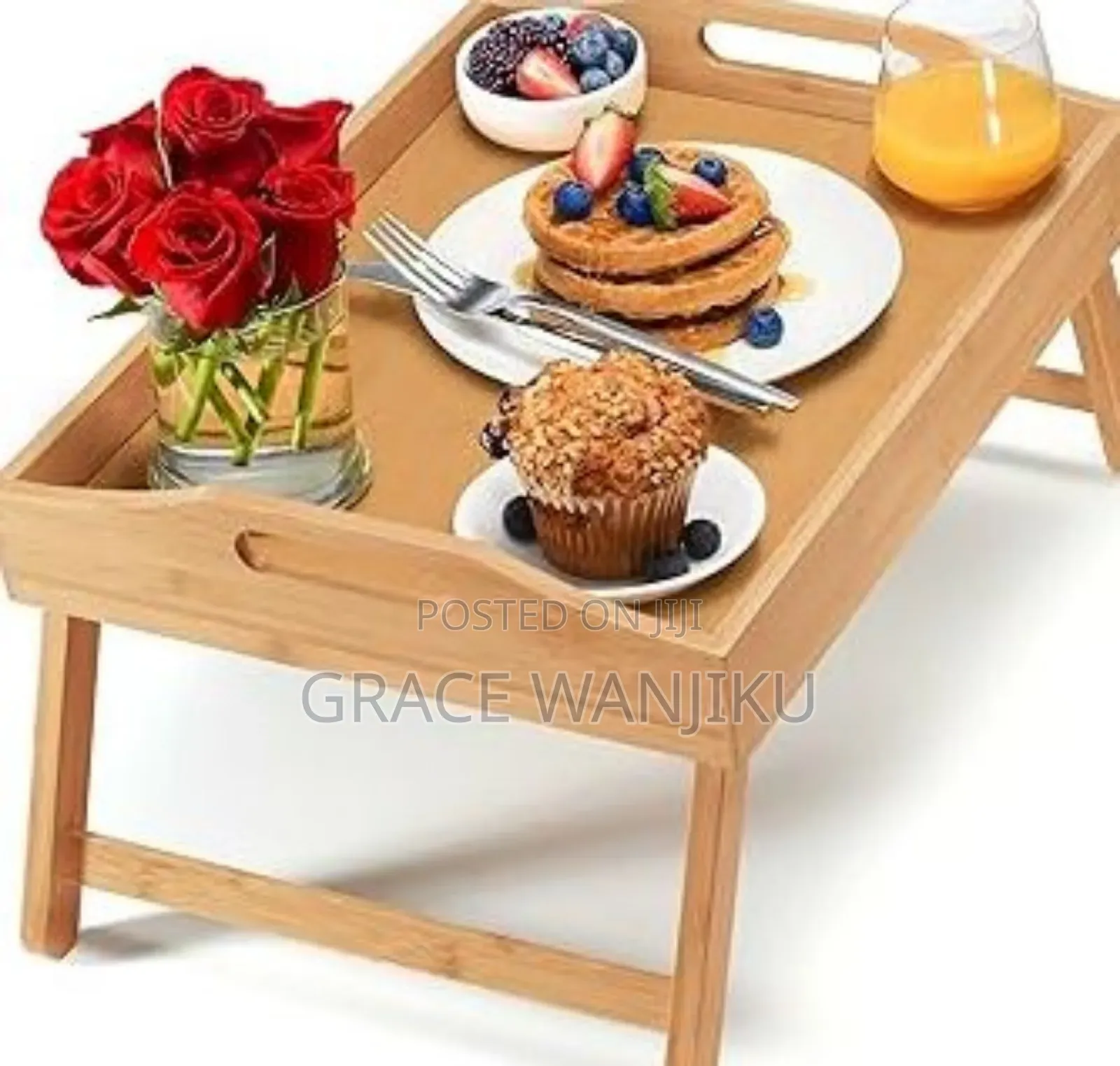 Breakfast in Bed Foldable Bamboo Tray