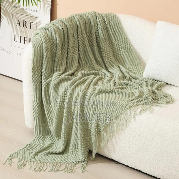 Nordic Style Sofa Throw Blanket - Cr - thumbnail 3