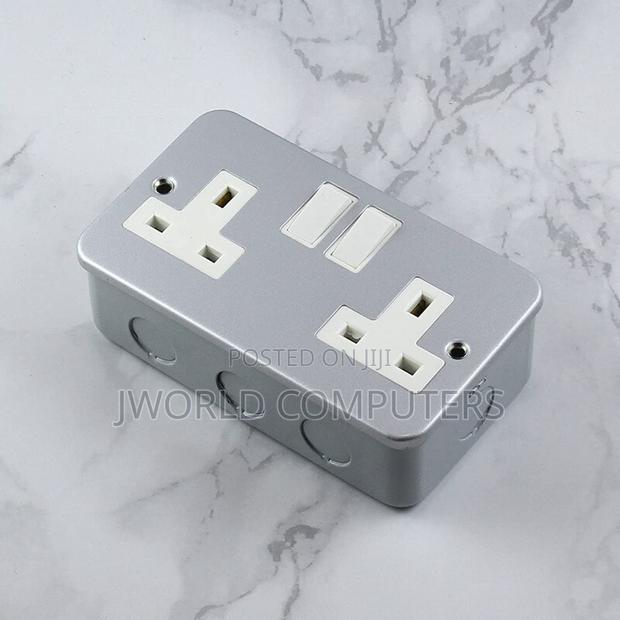 Powermax M406 13a 2gang Socket Metallic