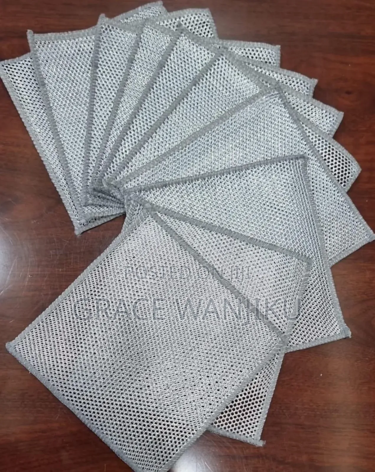 10pc Pack Silver Rag Double Sided Cleaning Pads