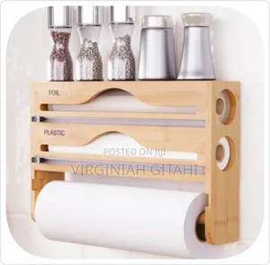 3 in 1 Clingfilm Organizer With Cutters - Aluminium/Foil/Plastic