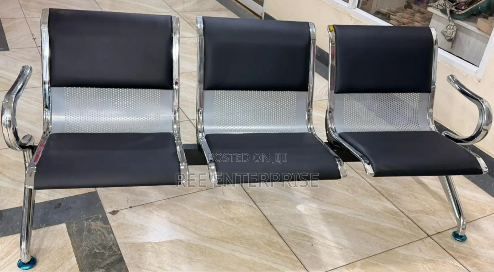 3 Seater Padded Waiting Bench