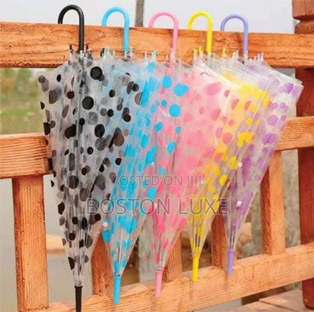 Transparent Polka Dot Umbrella - thumbnail 4