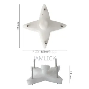 10 PCS Hard Plastic 4-Pin Seamless Wall Hooks - Id