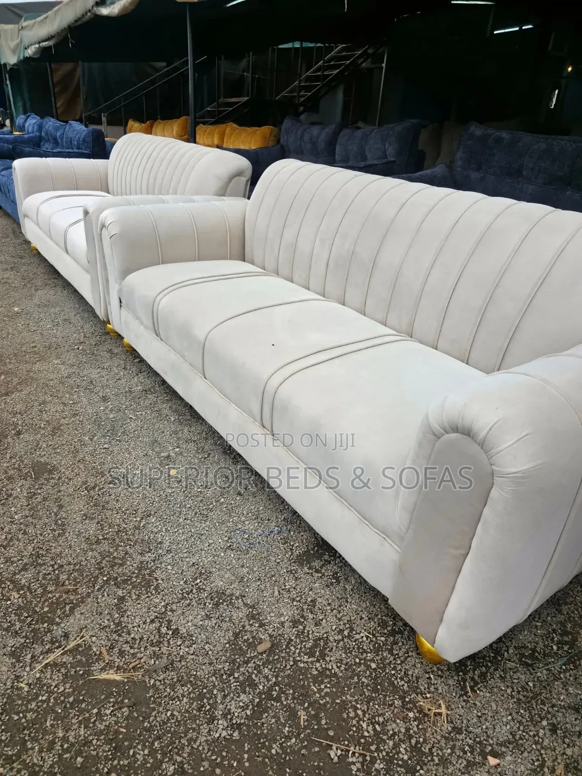 Elegant Cream Sofa Set [3 Seater + 2 Seater]