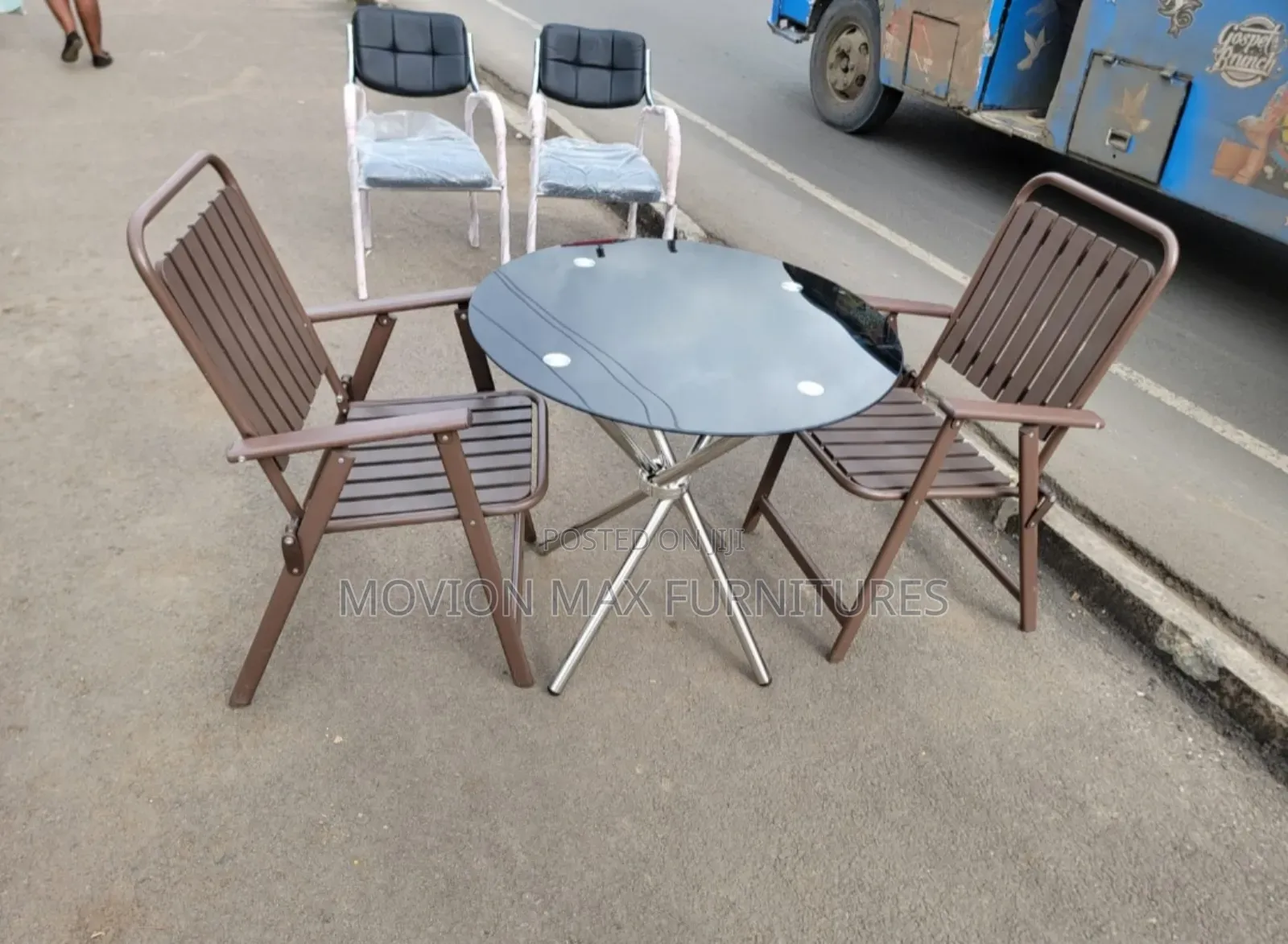 Round Dinning Table Foldable Chaird