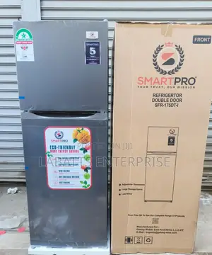 Smart Pro SFR-175-Dt-I Double Door Refrigerator, 138litres - Silver
