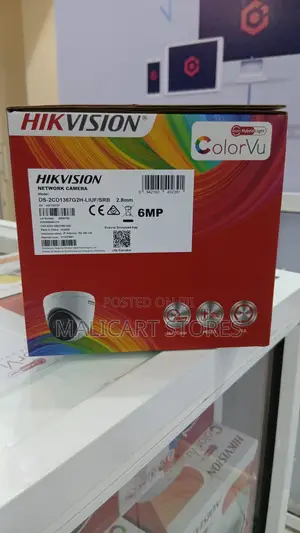 Hikvision 6 Mp Colorvu Smart Hybrid Light Fixed Turrret Network Camera