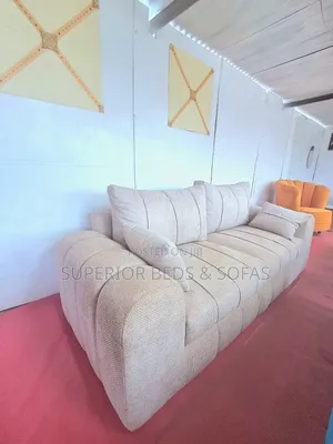 Modern Beige 3-Seater Sofa